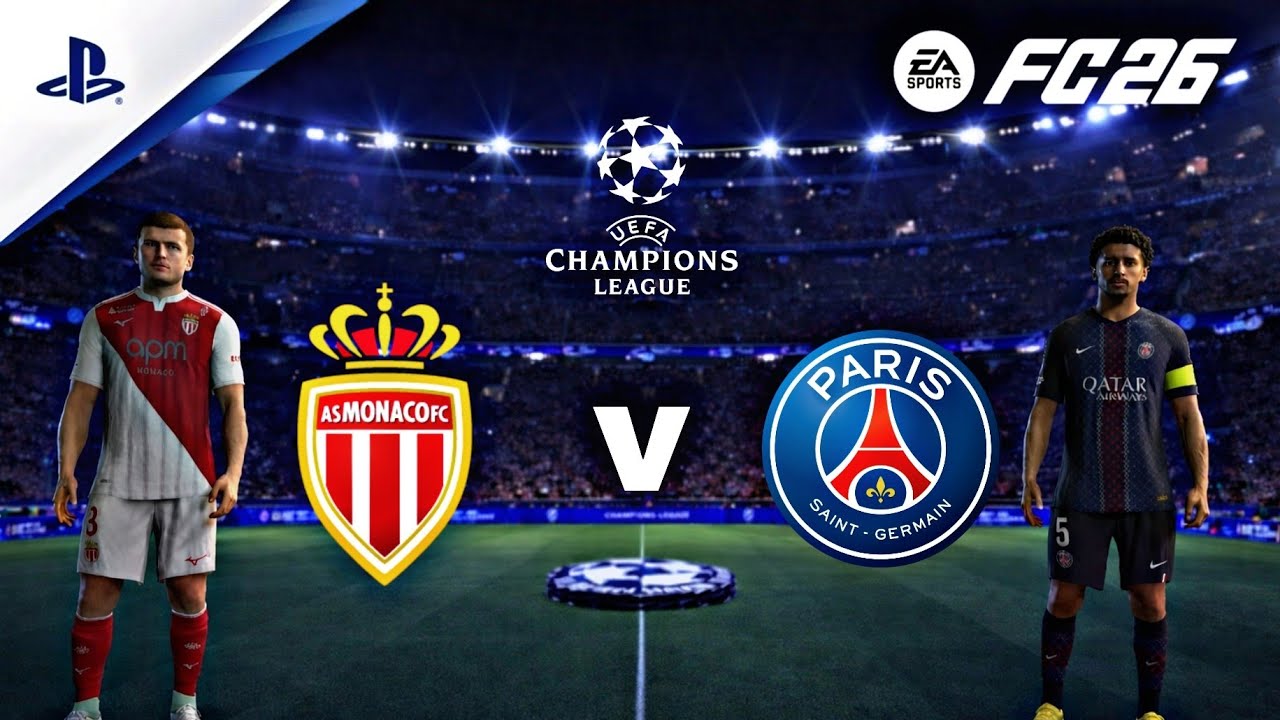 FC 26 - AS MONACO VS PARIS SAINT GERMAIN - CHAMPIONS LEAGUE 25/26 | PS5™ PRO [4K60] FULL MATCH