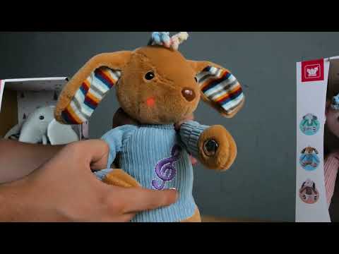 М'яка інтерактивна іграшка Собачка із сенсорними зонами 39 см, видео 1