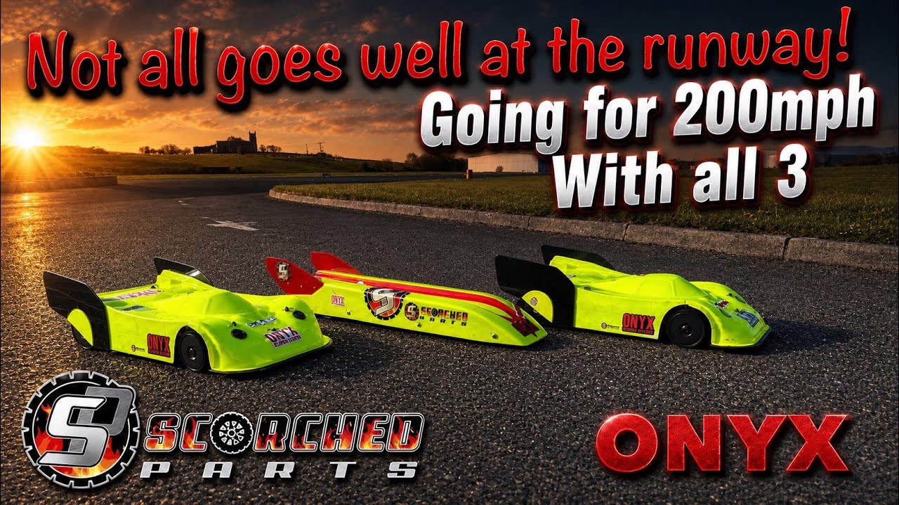 Speedrun runway mayhem while chasing 200mph with 12s TP motor RC