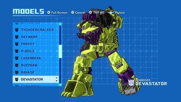 Transformers: Devastation - Model Viewer