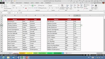 Excel 2013 Flash Fill by Example