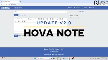 HOVA NOTE V2 - Source Code Online Notepad Script PHP Laravel - HovaIT.COM