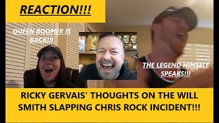 Ricky Gervais REACTION to Will Smith SLAPPING Chris Rock AMERICANS REACT