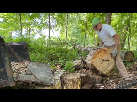 How to move heavy wood rounds easily.