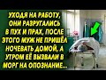 Уходя на работу, они разругались в пух и прах, а потом он не пришел ночевать, а утром…