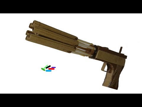 How To Make Cardboard Gatling Gun That Shoots Fully Automatic