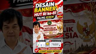 Desain Banner HUT RI ke-81 Paling Keren! Gratis & Mudah. #shorts