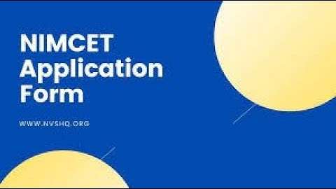 Nimcet form fill up details for obc, seat matrix, registration link ll Nimcet 2022 exam form fill up