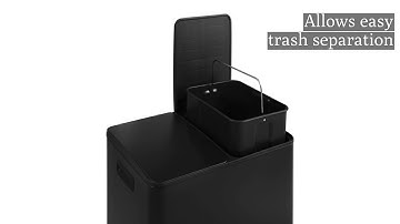 Double Rubbish bin 2 x 30 L (black) from UMUZI CLEANING | Mascot XL