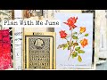 Spruce Up Your Junk Journal Planner with Fun and Easy Ephemera Making | Plan With Me June