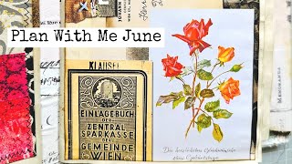 Spruce Up Your Junk Journal Planner with Fun and Easy Ephemera Making | Plan With Me June