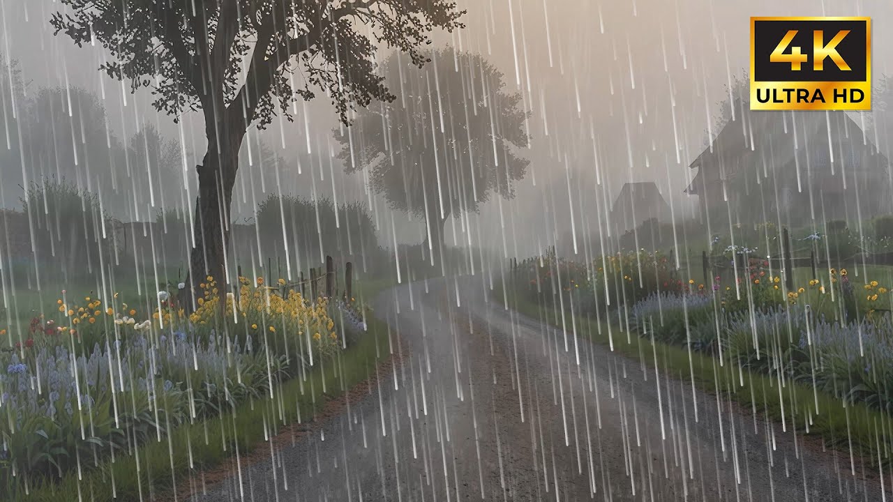 Soothing Rainfall Sounds for Mental Calm and Sleep Support | Peaceful Night Rain Ambience