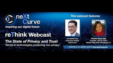 reThink Webcast: Privacy and Trust Series Agenda