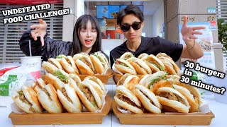 UNDEFEATED Chinese Hamburger 肉夾饃 Eating Challenge in Taiwan! | 30 Burgers Eaten in 30 Minutes?!