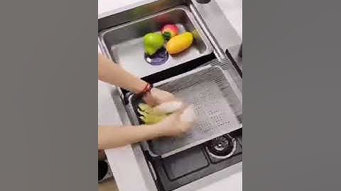 Chậu rửa bát 1 hố to kèm vòi thác