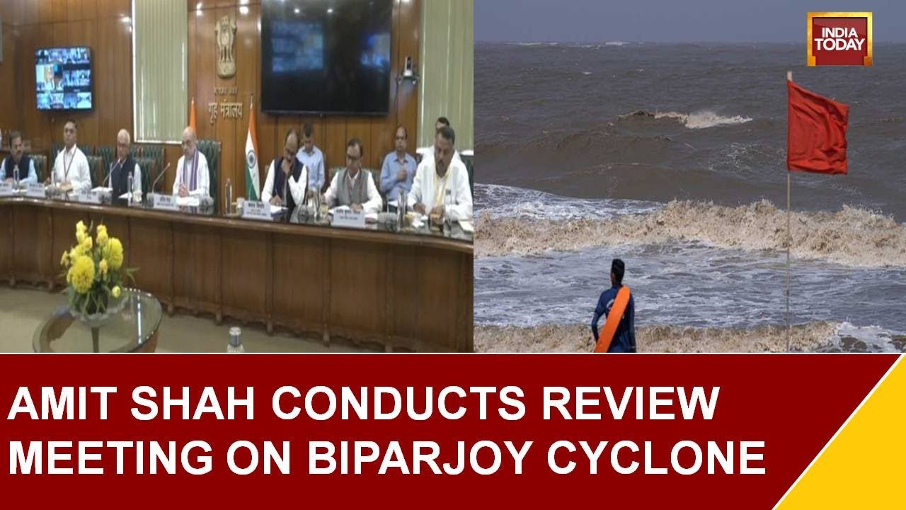 Amit Shah Conducts Review Meeting On Biparjoy Cyclone, Monitors Cyclone ...