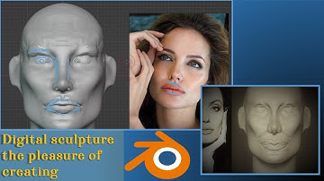 Sculpting of Angelina Jolie😍 in blender [parti A]