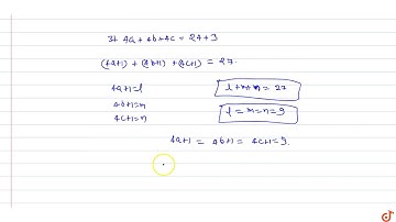 If `a+b+c=6` then the maximum value of `sqrt(4a+1)+sqrt(4b+1)+sqrt(4c+1)=`