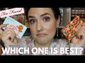 Too Faced Christmas Coffee vs  Forbidden Fruitcake | Which Holiday 2021 Palette Is Better?