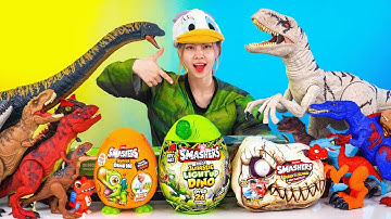 67 Minutes Of Satisfaction With Unboxing Speedy Dinosaur Car Track Set ASMR | Review Toys