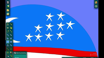 #tutorial how to make, uzbekistan 🇺🇿the country ball algodoo ￼