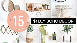 DIY Room Decor | 15 AMAZING Dollar Tree DIY Boho Decor Ideas! *ANTHROPOLOGIE INSIPRED*