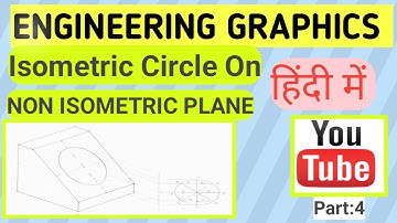 Isometric Circle on Non Isometric plane |Engineering Graphics | Isometric Projections |