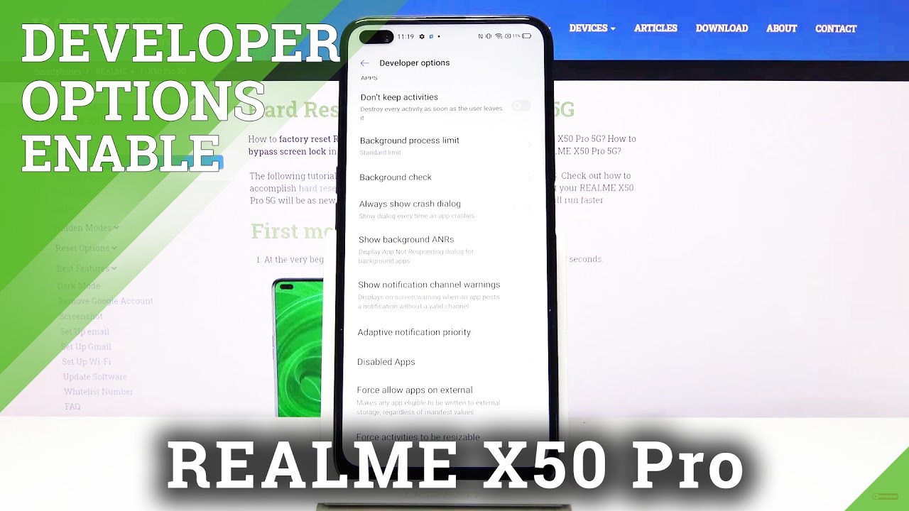 How to Enable Developer Options in Realme X50 Pro- Access Developer ...