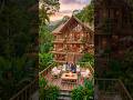Building a Luxury Bamboo Dream House Deep in the Jungle 🏡🌿 | Survival Build |#shorts #shortsfeed