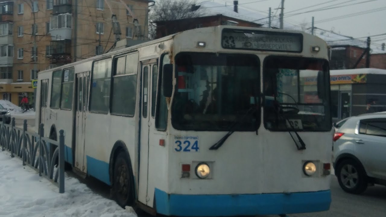 Поездка на троллейбусе ЗиУ-682Г-014 [Г0Е] 324, маршрут 33, Екатеринбург