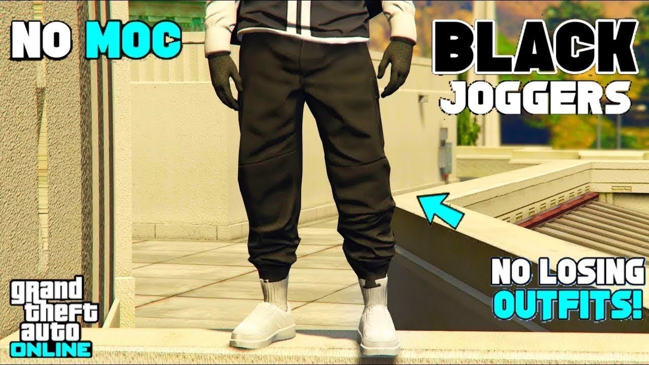 Updated* Easiest Way To Get Black Joggers In GTA 5 Online - Black