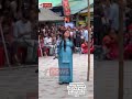 A young women singing Lepcha Folk song at M.G. Marg at the celebration of Tendong Lho Rum Fat