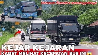 BELUM TAU LINTASAN SUMATRA‼️KEJAR KEJARAN BUS PADANG JAKARTA BATANG PAMO RACE