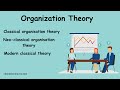 Organizational Theory Quiz