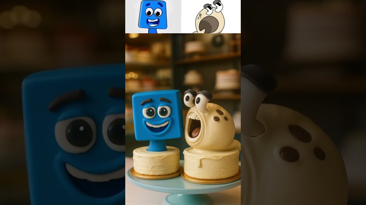 Sprunki Incredibox OC Blue Color Block VS Alphabet Q In Cake Shape 