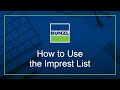 How to use the imprest list