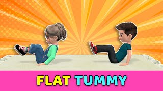 FLAT TUMMY CHALLENGE \/\/KIDS EXERCISES AT HOME
