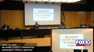 Baldwin County Commission re-opening meeting and press briefing