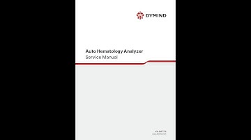 Dymind DH36, DH33, DH31 Auto Hematology Analyzer Service manual