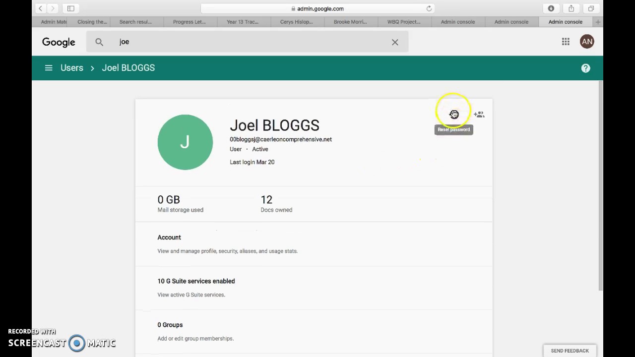 Reset Password In Google Classroom Youtube