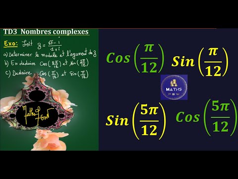 TD 3 nombres complexes : cos(π/12) ; sin( π/12) ; cos(5π/12) et sin(5π/12)