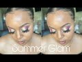 Summer Glam | Colorful Eyeshadow | Beginner Friendly Makeup Tutorial