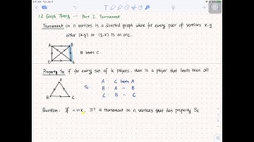 Probabilistic Methods - 1.2 Graph Theory - Part 1 - Tournament