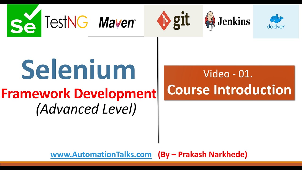 Selenium Framework - Advanced- 01. Course Introduction - YouTube