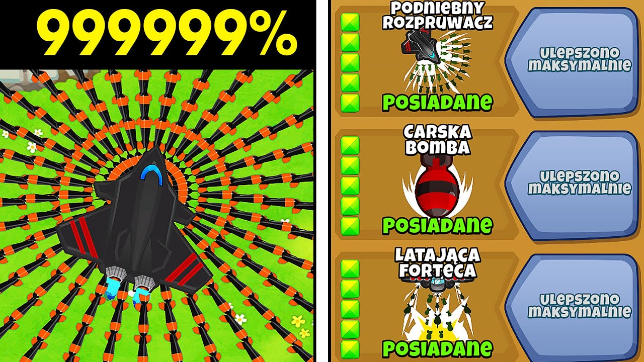 BLOONS TD 6, ale SAMOLOT ATAKUJE 999999% SZYBCIEJ i JEST 5-5-5 (OGROMNE LAGI!)