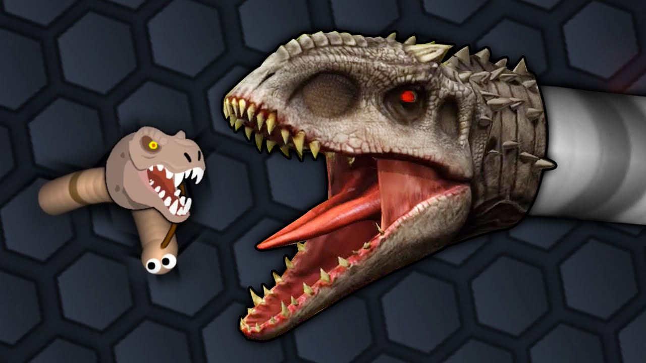 ⁣INDOMINUS REX!!! Custom Slither Skin - TRIPLE COIL TROUBLE!?!? | Slither.io