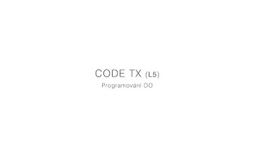 cz / CU 230V 1M / CodeTx Programming