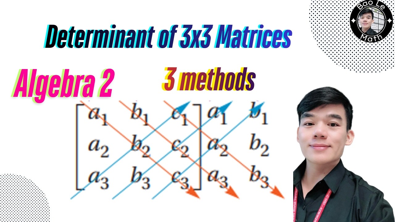 Finding the Determinant of 3x3 Matrices | Step-by-step Algebra Tutorial ...