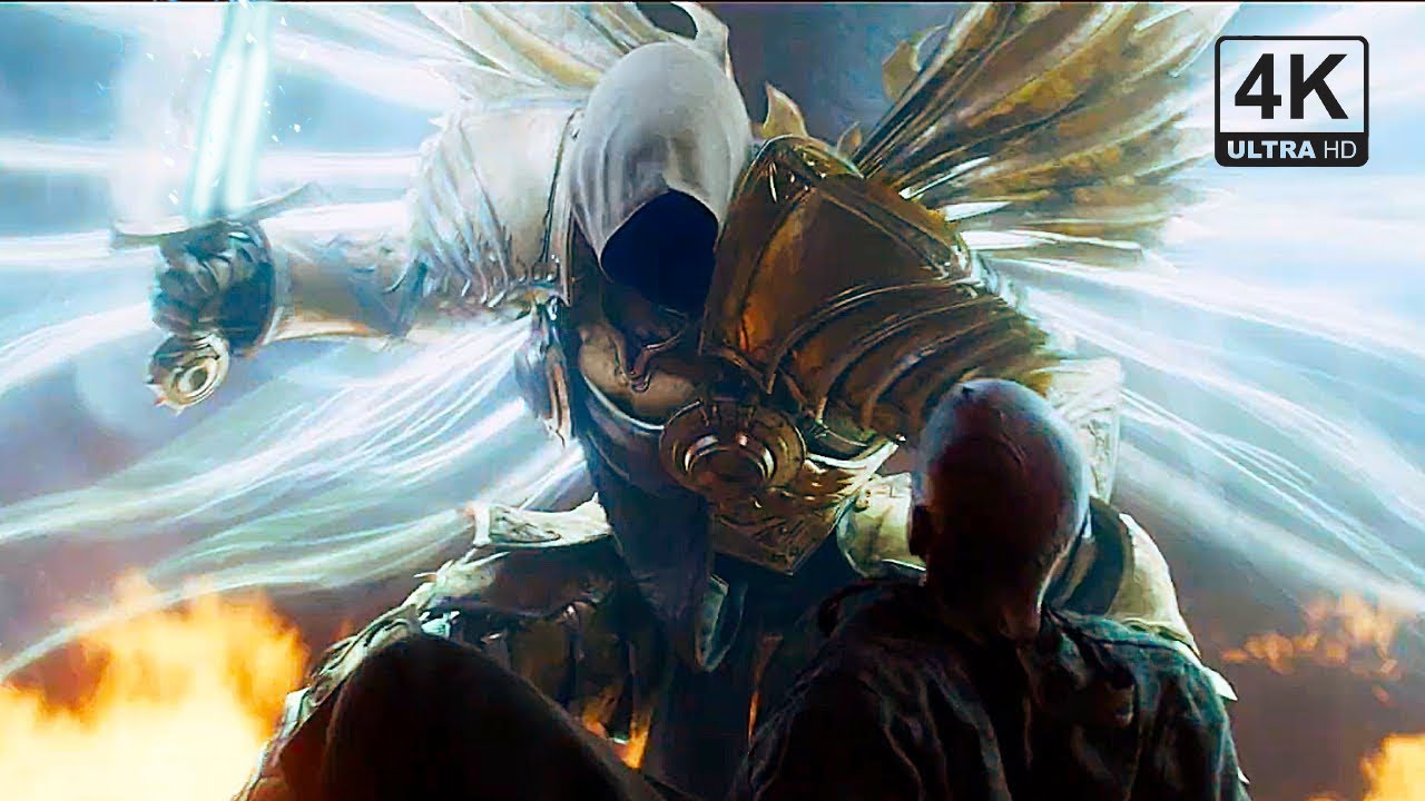 DIABLO 2 Tyrael Vs Diablo & Baal Fight Scene Cinematic 4K YouTube