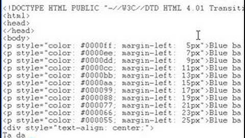 CSS -- Using Inline Style Definitions